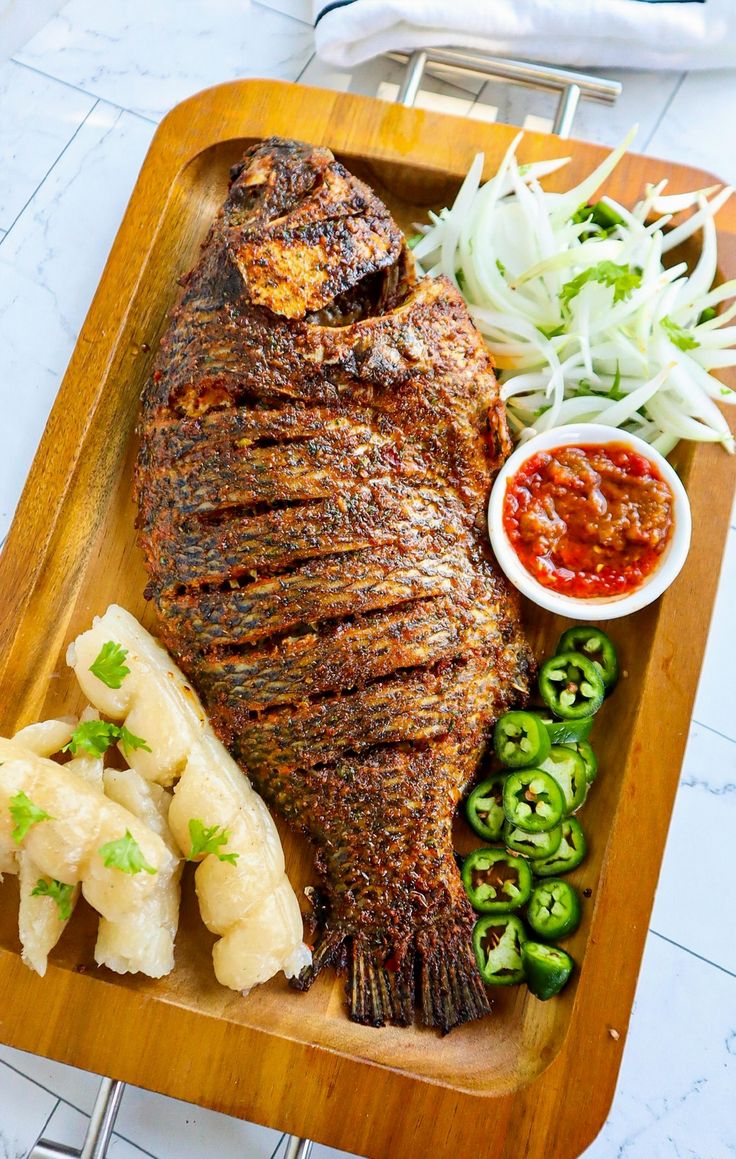 Whole Grilled Tilapia Meal